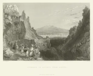 Annäherung an Antiochia von Aleppo, 1837